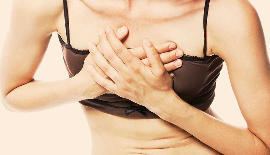Akute Brustschmerzen können die Ursache für Brustosteochondrose sein